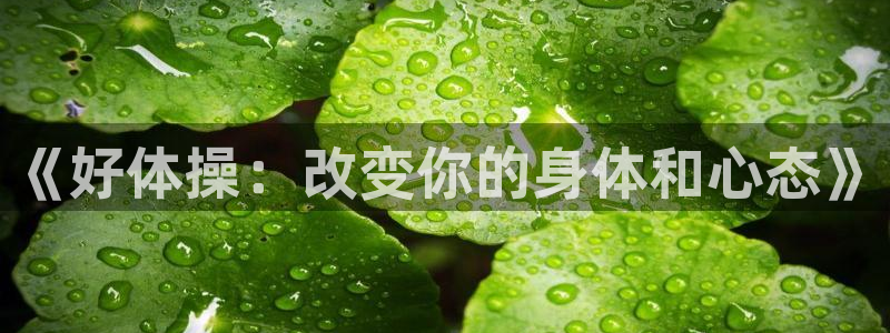 3377体育官网下载平台假的吗是真的吗吗：《好体操：改变你的